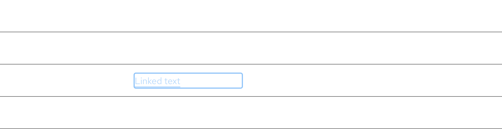 Dark theme table cell in focus state